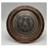 antique Persian tinned copper tray
