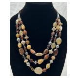 3-Strand Beaded Necklace