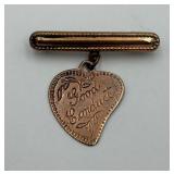 Antique Gold-tone 'Good Conduct' Pin/Brooch