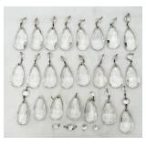 23 Antique French Lead Crystal Chandelier Crystals