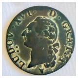 1791 French Copper Coin