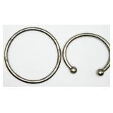 2 Silver-tone Fashion Bracelets