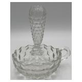 VTG Fostoria Glass Footed Bud Vase/Nappy Bowl