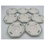 8 Vintage Nikko Christmastime  Octagonal Saucers