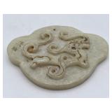 Antique Chinese Carved Celadon Jade Pendant