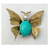 Vintage 'BSK' Butterfly Pin