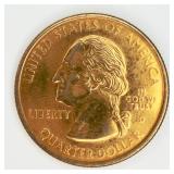 1999-D Gold-Plated Connecticut Quarter
