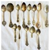 13 VTG & ANTQ International Souvenir Teaspoons
