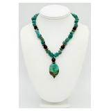 Hand made Heavy Turquoise Necklace