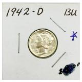 1942-D Mercury Dime