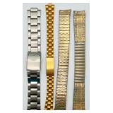 4 VTG Silver & Gold Tone Watch Bands