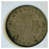 1822 George IV 1/16 Dollar Colonial Silver Coin