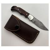 Handmade Damascus Steel Folding Pocket Knife