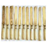 11 ANTQ Edwardian Mother-of-Pearl Butter Knives