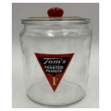 Tom's Toasted Peanuts Glass Jar