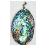 Gorgeous Natural Abalone Shell 18K G.F. Pendant