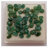 Lot of Loose Mixed-cut Emerald Gemstones