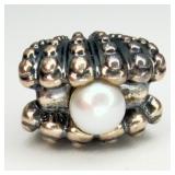925 & Faux Pearl Pendant/Charm