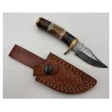 Handmade Damascus Steel Hunting/Skinning Knife