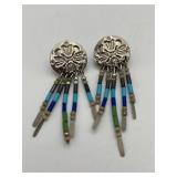 Southwestern-style Fringe Dangle Earrings