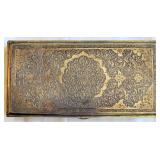 VTG Silverplated Intricate Floral Jewelry Box