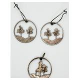90% Silver Dime Earrings & Pendant