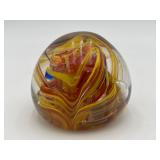 Vintage Hand-blown Art Glass Paperweight