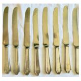 8 VTG Inisco Silverplated Butter Knives