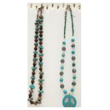 2 Turquoise & Stone Necklaces