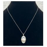 Sterling Silver Mother-of-Pearl Necklace