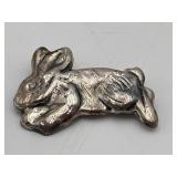 Vintage Mexican Sterling Silver Rabbit Brooch