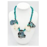 Beautiful Turquoise & Howlite Necklace