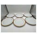 6 VTG Noritake Goldridge 10 1/2' Dinner Plates
