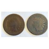 1868 & 1885 Indian Head Pennies
