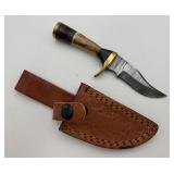 Handmade Damascus Steel Hunting/Skinning Knife