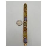 Vintage Multi-gemstone Link Bracelet