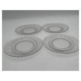 4 Vintage Fostoria Glass 'Colony' Salad Plate
