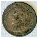 1904 Republic of Panama 5 Centimes De Balboa