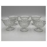 6 Fostoria American Clear Low Flared Sherbet Glass