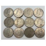 12- 1776-1976 Bicentennial Eisenhower Dollars