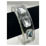 Clear Plastic Hinged Bangle