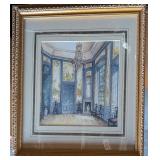 *Fancy Room Pencil Art in 16" x 18" Gilt Frame