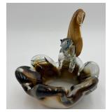 Murano-style Hand-blown Art Glass Ashtray