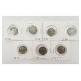 7 Buffalo Nickels