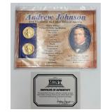 2011 Andrew J 24K G.P. 2 Presidential $1 Coins Set