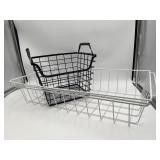 Refrigerator/Freezer Basket & Black Wire Basket