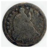 1848-O Seated Liberty Half Dime