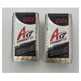 2 Boxes of 50 .17 HMR 2650 FPS 17 gr Ammo