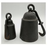 2 ANTQ Bell-shaped Cast Iron Hanging Weights