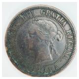 1881-H Queen Victoria Canadian Large 1 Cent